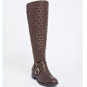 🎉2xHP🎉Brown quilted over-the-knee boot